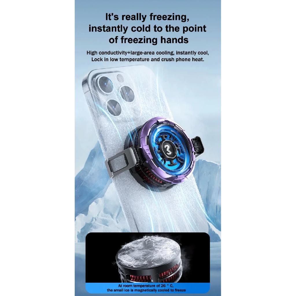 MEMO CX08-AI Mobile Phone Cooler 20W/27W Semiconductor Cooling Fan Radiator for IOS Android Frozen Magnetic Back-clip Heat Sink