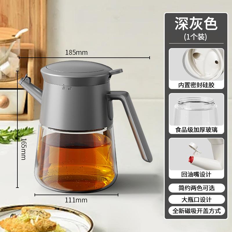 Lebensmittelechter Küchenölspender Set Tropffreie Flaschen Salzgefäße für Öl, Sojasauce Essig Gewürzaufbewahrung