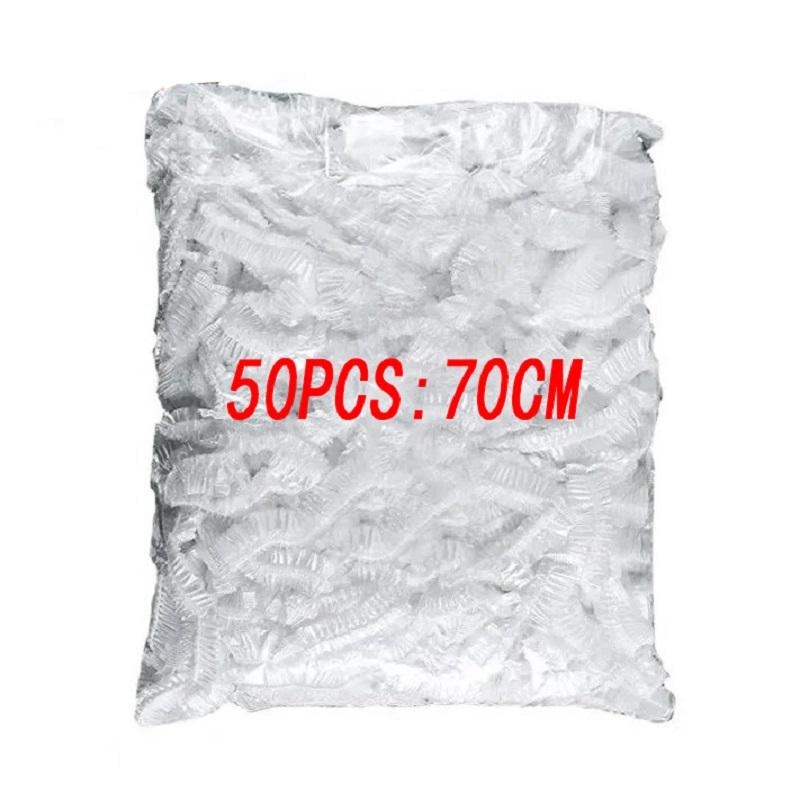 Disposable shower cap Waterproof Woman Head Hair Cover beauty and hair cap for hotels Elastic Plastic Food Cover Bathing Hat