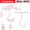 2Pcs Black Ceiling Hooks, Suitable For Plants, Bird Feeders And Decorations - Easy-To-Install Wall-Mounted Hangers, Suitable For Lamps, Lanterns