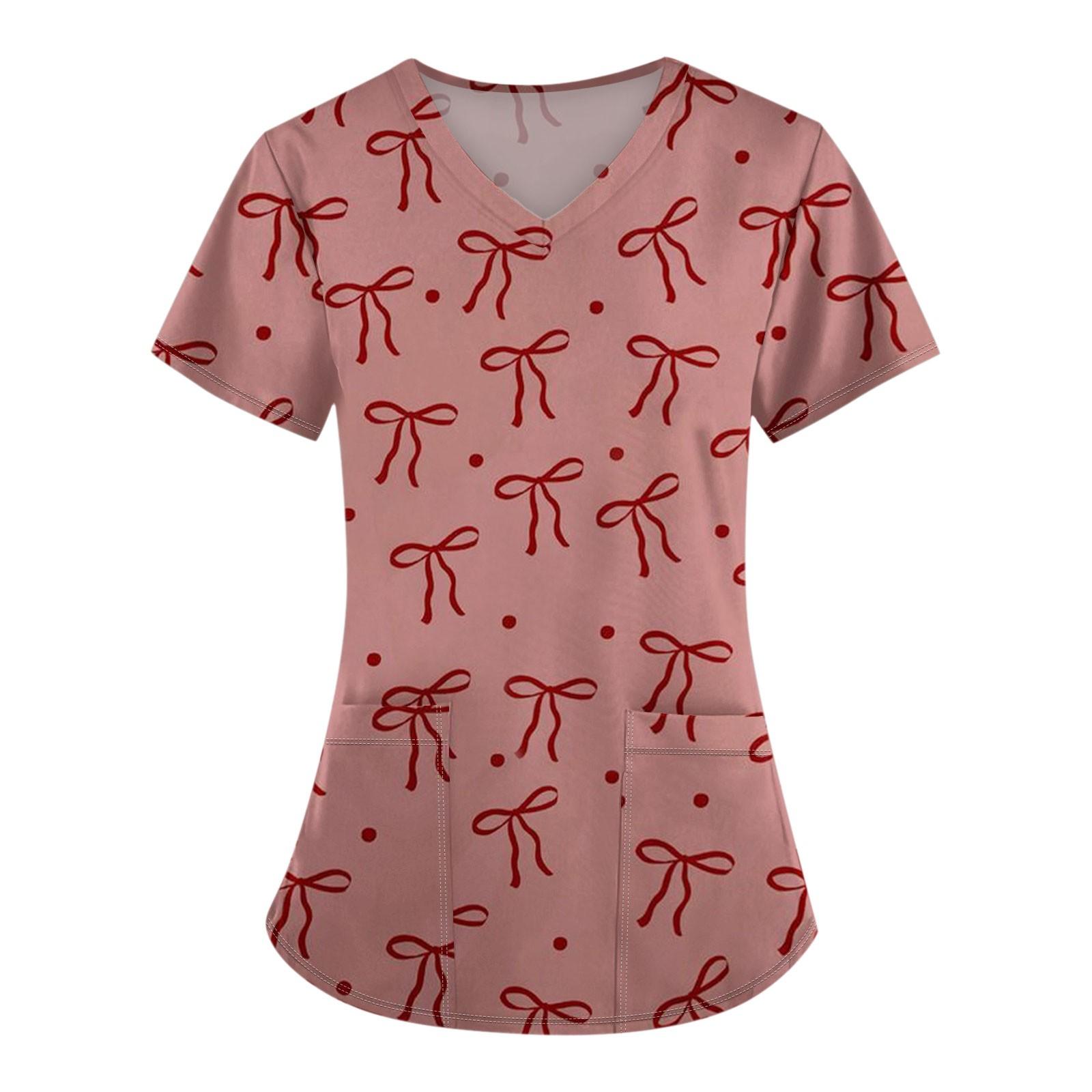 

Женский модный комбинезон с короткими рукавами и принтом в виде банта и карманами XL арбуз красный