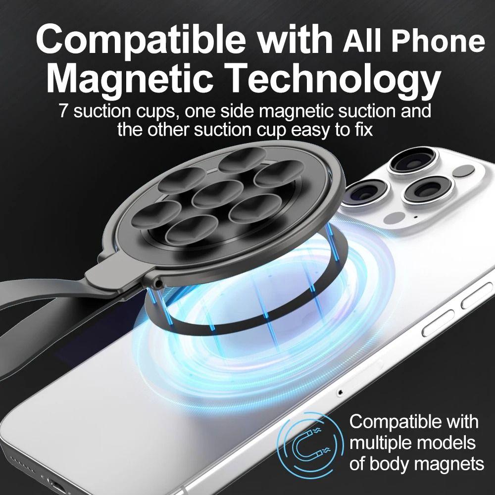Silicone Suction Cup Phone Ring Holder Foldable Cell Phone Grip Stand Phone Stand  Smooth Surface