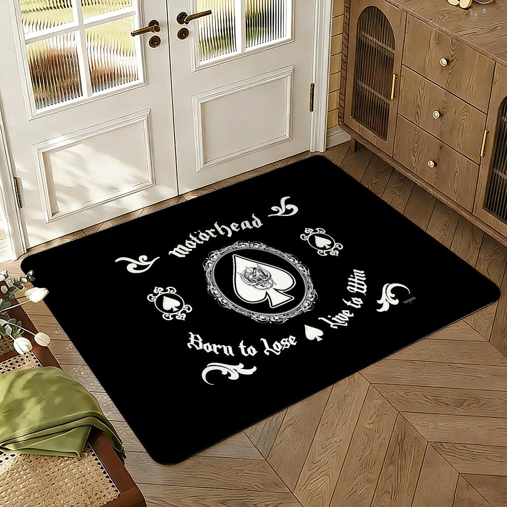 Motorhead Floor Mat Soft Thickened Absorbent Non-Slip Bedroom Living Room Door Mat Home Decor Flannel Rugs