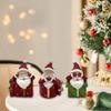 3pcs/set Mini Santa Claus Resin Statue Creative Red Santa Claus Doll Santa Claus Ornaments  Holiday