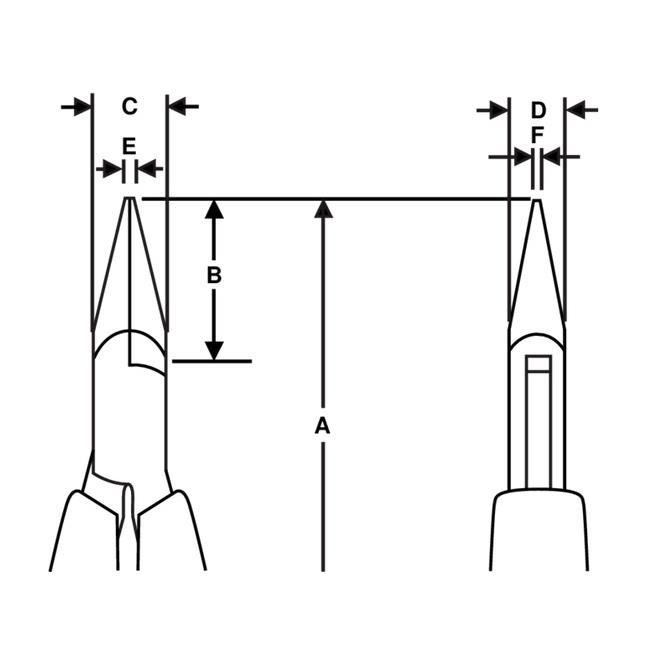 Pince à bec court - BAHCO - 2646MS - 120 mm - Acier allié - Poignées synthétiques