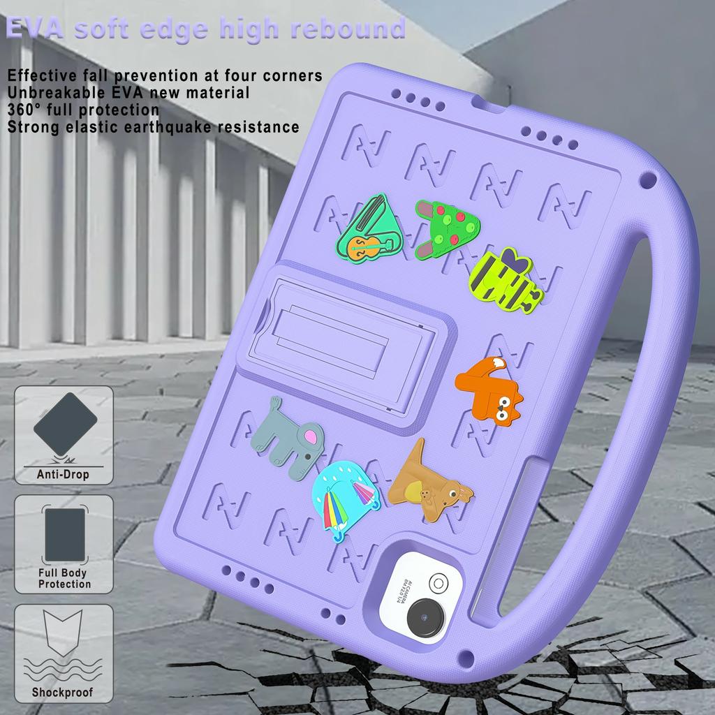 For Honor Pad X10 Pro/Pad X9a/Pad X9 Pro Kickstand Case Cartoon Design Anti-Drop EVA+PC Tablet Cover with Strap for Kids