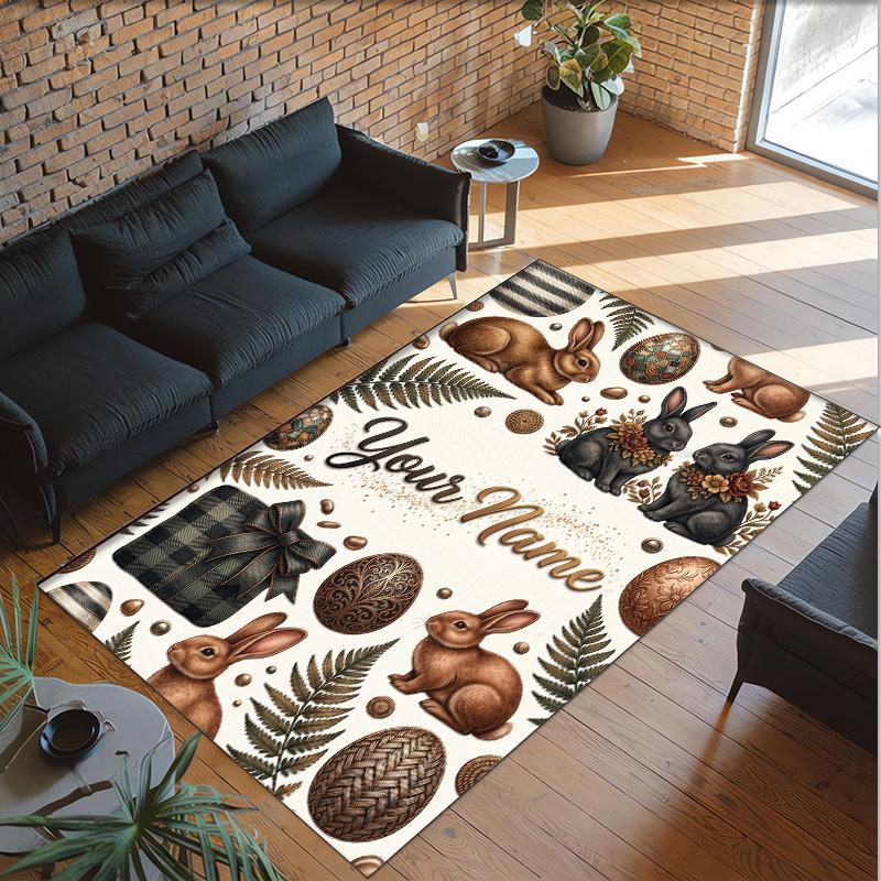 Other Similar Designs Theme Crystal Velvet Rug Personalized Custom Name Text Soft Floor Mat Home Decor