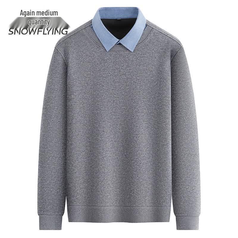 SNOWFLYING Faux Two-Piece Knit Sweater XL