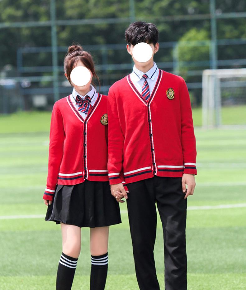 Women's Thickened JK Cardigan Sweater - Autumn/Winter Japanese College Style Embroidered Long Sleeve Knitwear