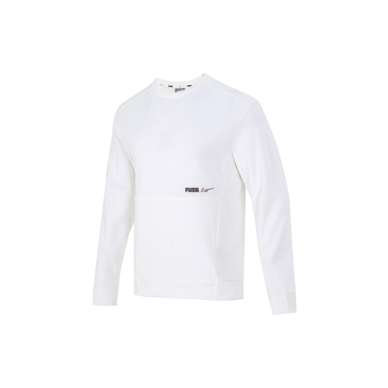 PUMA Training Sports Breathable Round Neck Pullover White Men s 846532-02 L