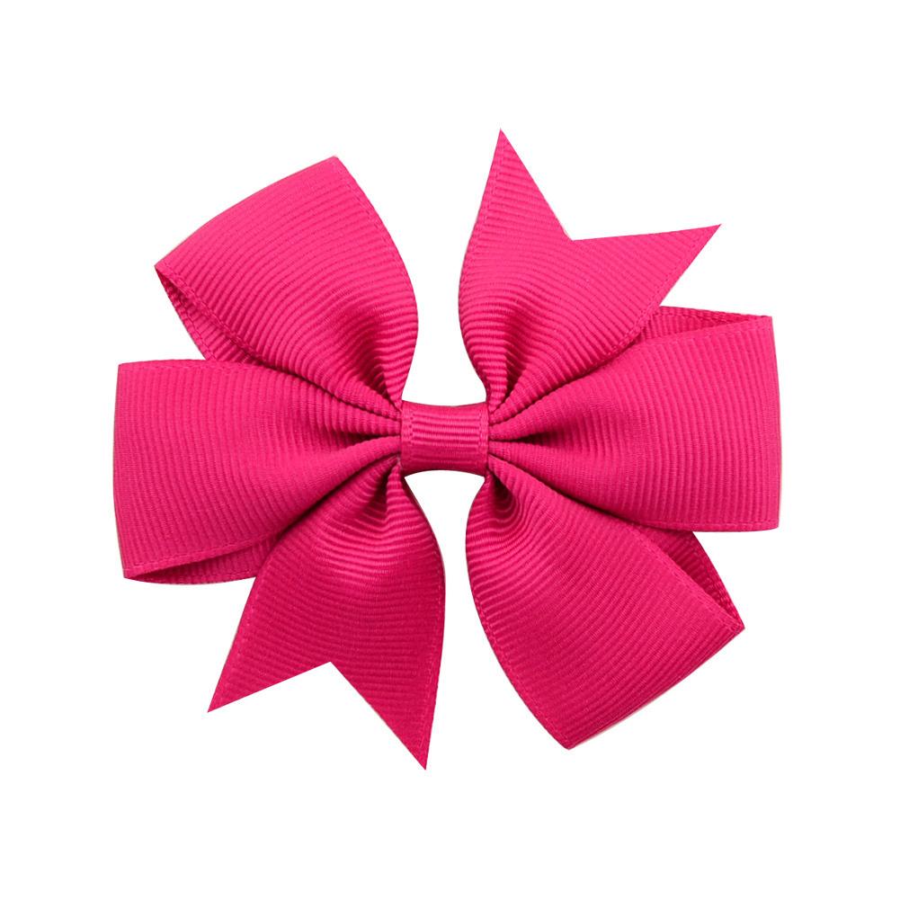 1 st Färger Enfärgat Grosgrainband Rosetter Spännen Hårnål Flicks hårosetter Boutique Hårspänne Håraccessoarer Barn Håraccessoarer 564