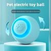 Cat Interactive Ball Toy Training Self-moving Kitten Electric Cat Ball Toys with Light USB Rechargeable Smart Pet Magic Ball Toy