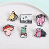 Whimsical Frog Wizard Enamel Pins Off To Commit Tom Foolery I Identify As A Problem Animal Brooches Lapel Badge Jewelry Gifts