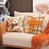 Cartoon Cute Rabbit Printed Pillow Cover Autumn Harvest Thanksgiving Atmosphere Decorative Sofa Pillow