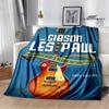 Gibson guitar logo printed blanket Flange warming blanket picnic blanket Home Travel blanket bed linings Birthday Gift