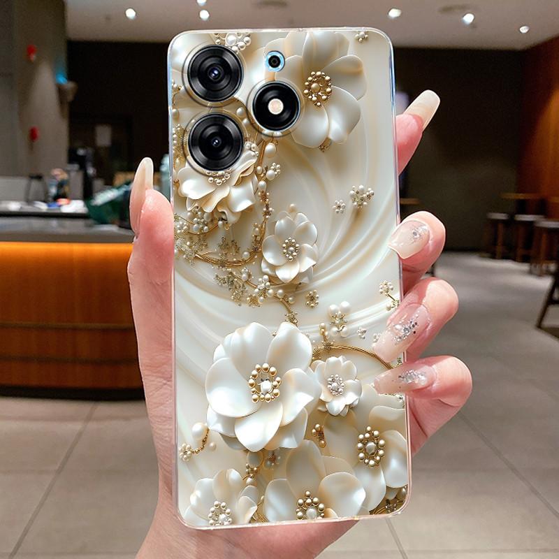 For Tecno Spark 10 Pro KI7 Back Cover Tecno Spark 10 Pro Case K17 Aesthetic Fashion Butterfly Flowers Clear Soft TPU Phone Case