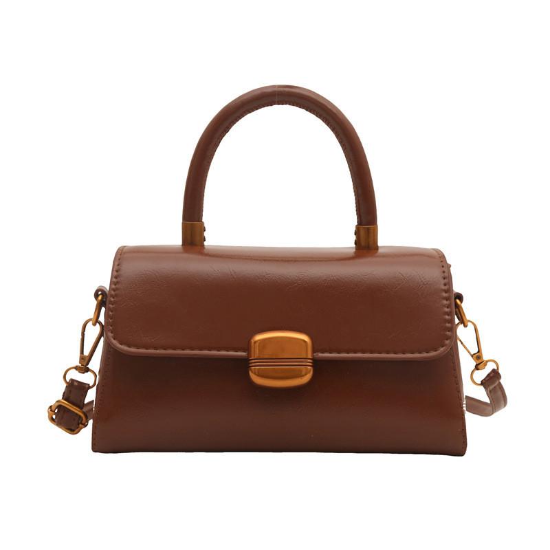 Pu Small Square Bag With Top Flap For Daily Casual Street Fashion