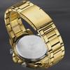 Mens Multifunctional Double-Display Watches Date Stainless Steel Watchband LED Luminous Mode Waterproof Wrist Watch