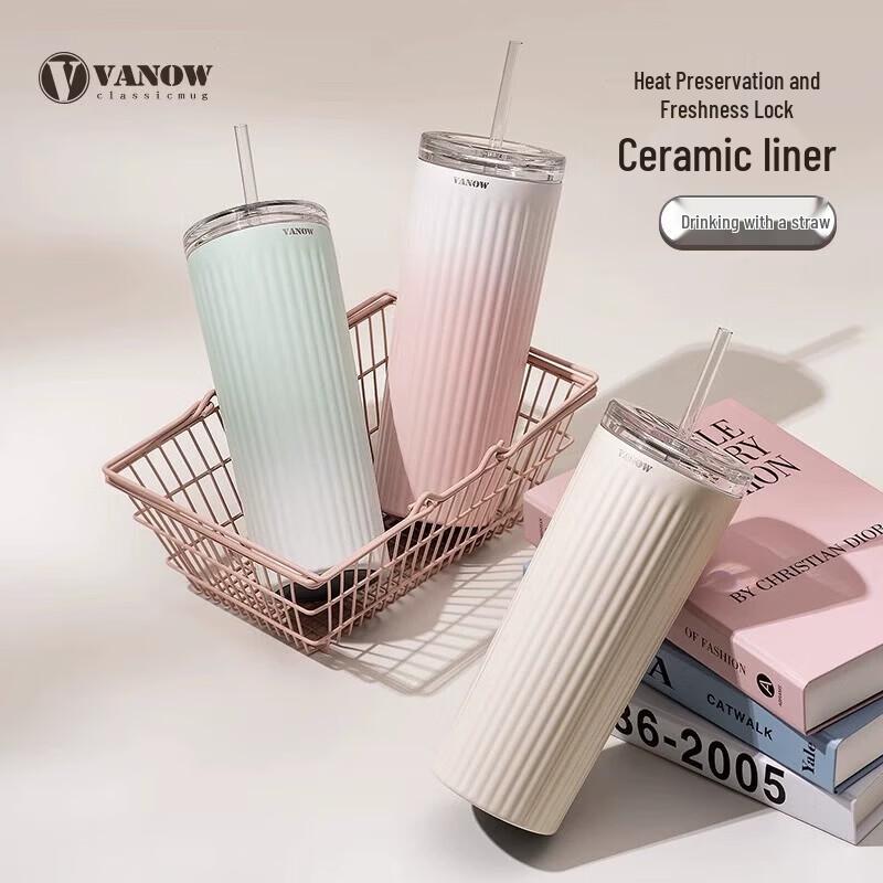 Vanow Ceramic Lined Insulated Coffee Tumbler