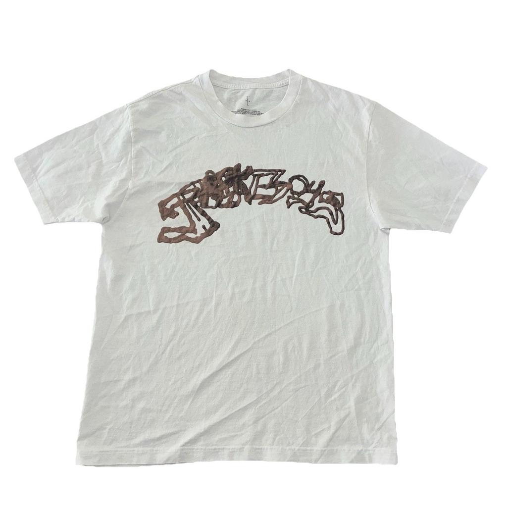 T-shirt Travis Scott L Bianca JackBoys 2 C2 Tee NUOVA