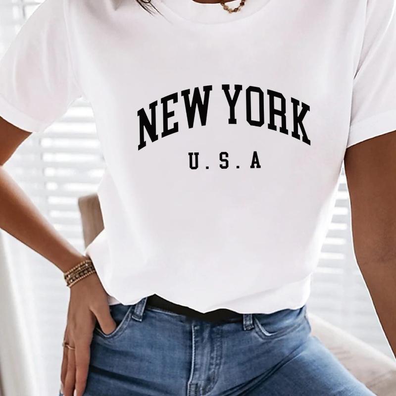 Blazer & Cardigan Layering Best: Crew Neck Women's Short Sleeve T-Shirt, Versatile