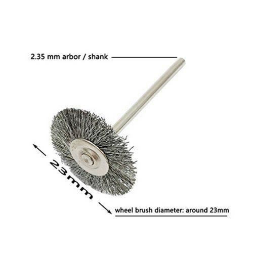 Brosse roue de polissage à fils d'acier métal laiton 10pcs-3mm, brosses pour perceuse outils fil inoxydable métallique