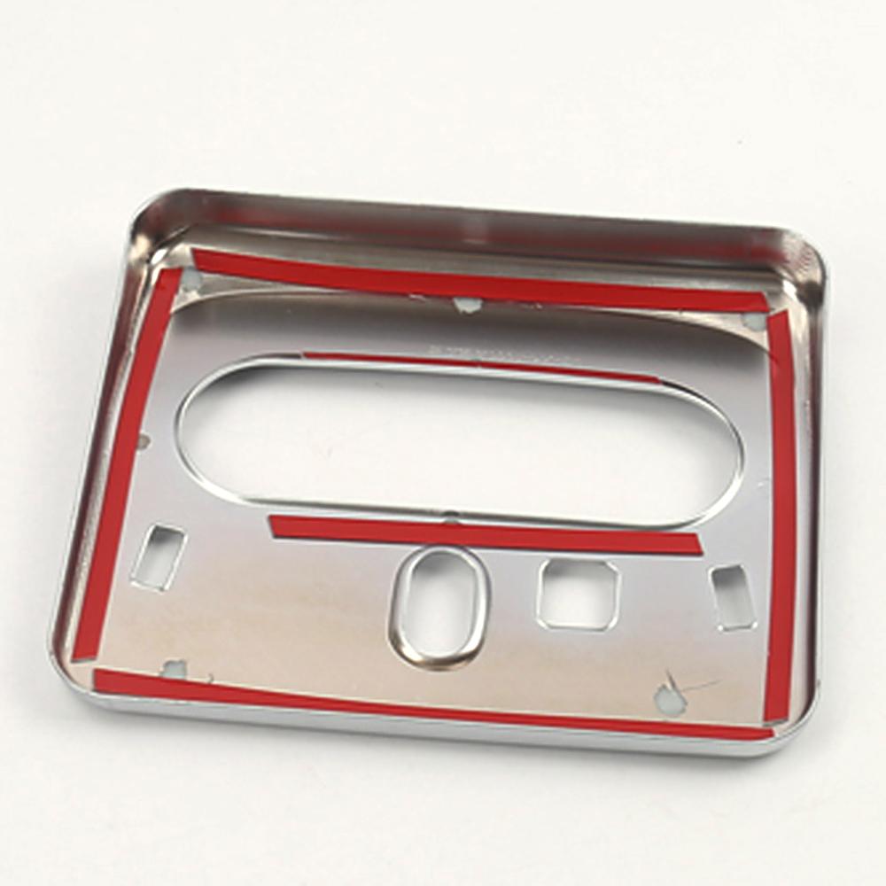 For Nissan Qashqai J11 2014  Car Roof Reading Light Lamp Frame Decoration Cover Trim Matte Silver