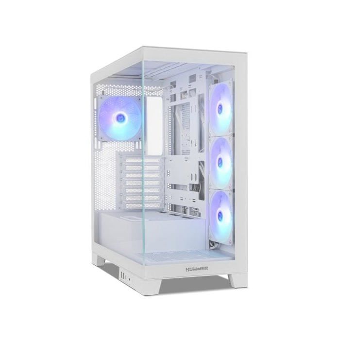 Boîtier PC - NOX - Hummer GLOCK - Semitorre ATX - Cristal Templé - USB-C - Blanc