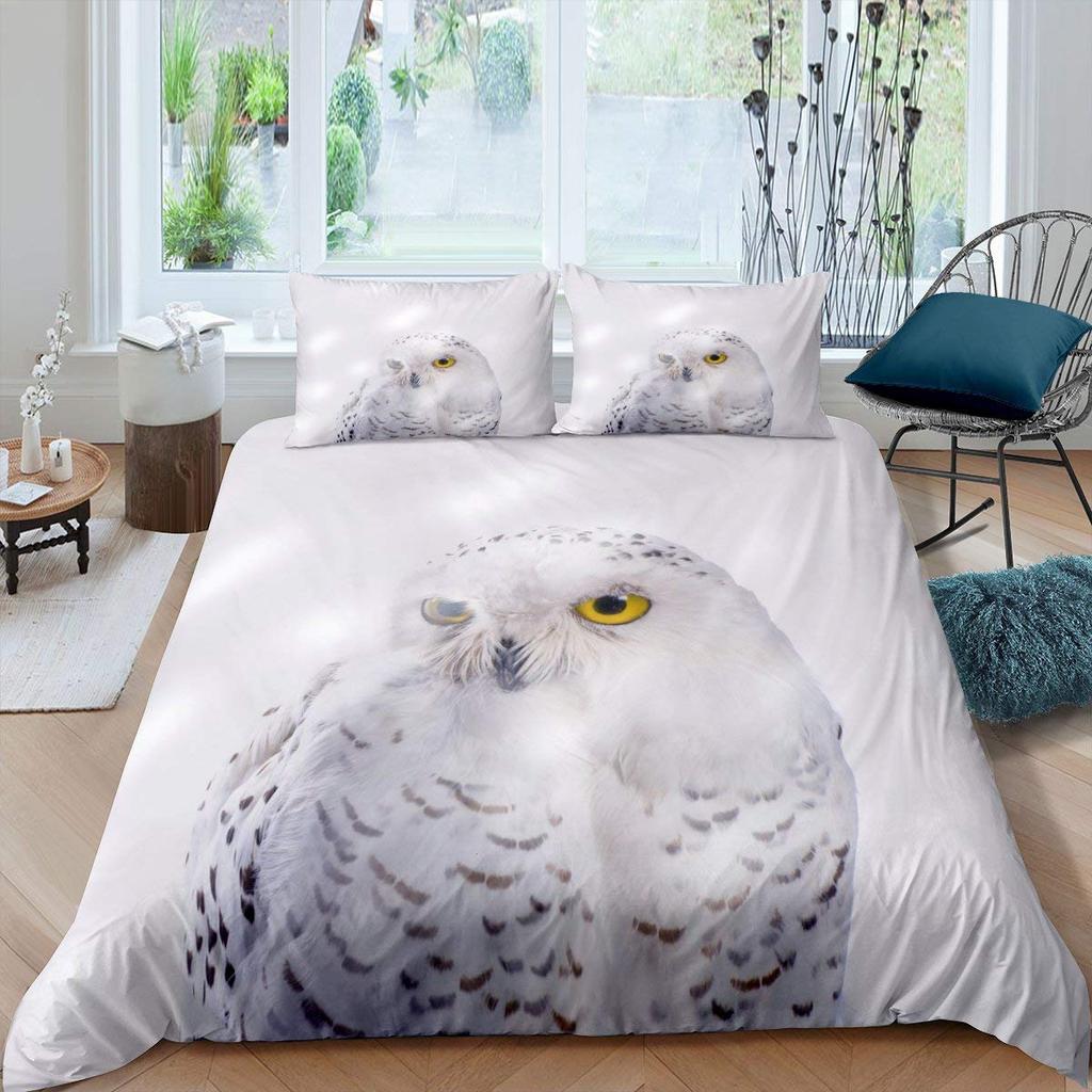 Owl Duvet Cover Twin King Queen Size Cartoon Owl Comforter Cover Bird Animal Bedding Set Kid Quilt Cover Polyester Quilt Cover