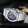 Fashion Men Mechanical Watches Big Dial Automatic Stainless Steel Business Dress Wristwatch for Male