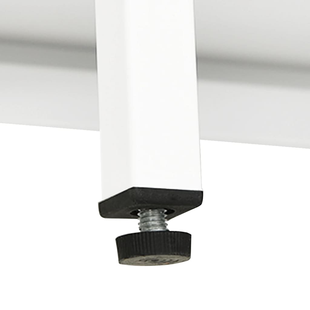 Sideboard White 70 x 35 x 70 cm Steel and Glass