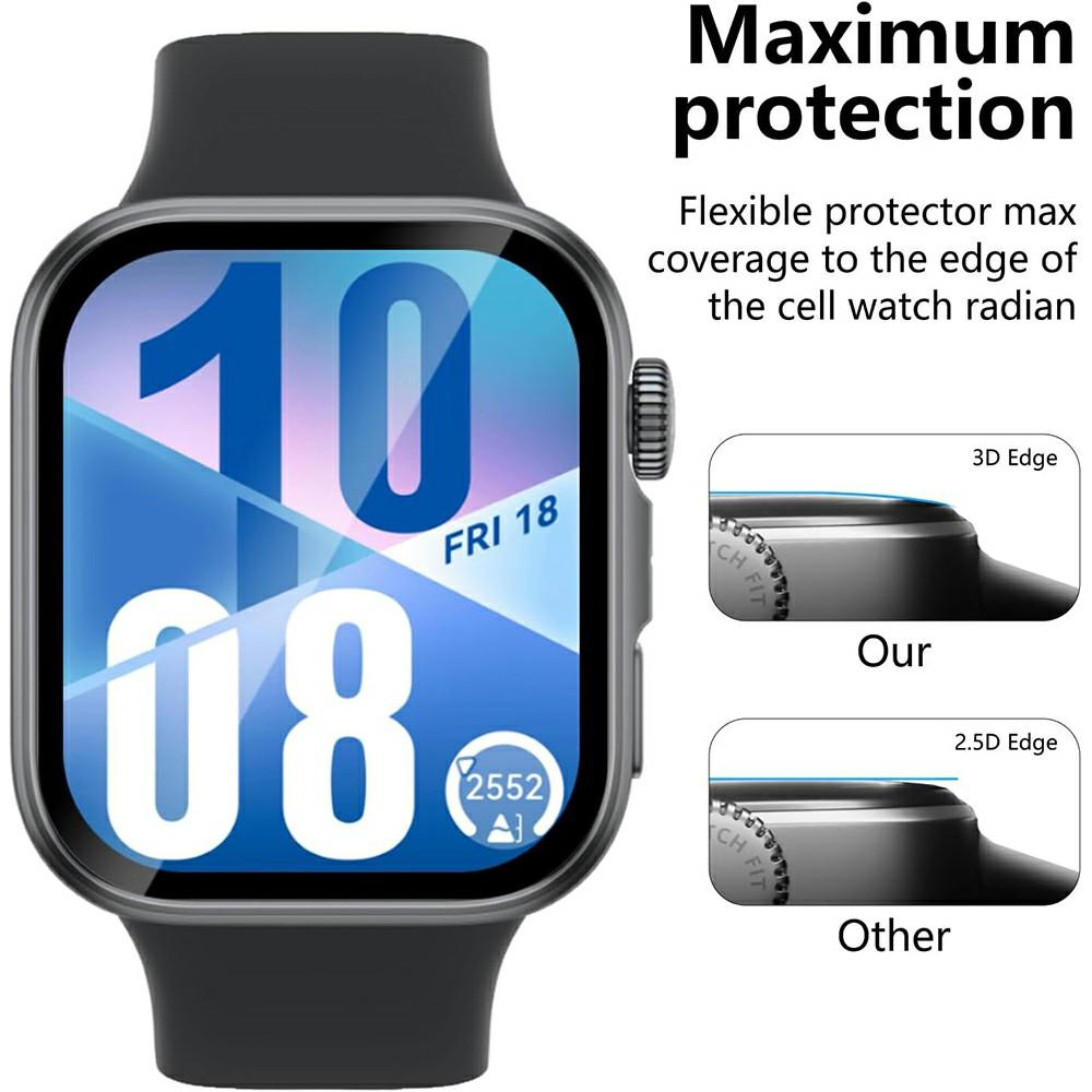 2Pcs For Huawei Watch Fit 4 Watch Film Anti-Scratch PET 3D Smartwatch Screen Protector