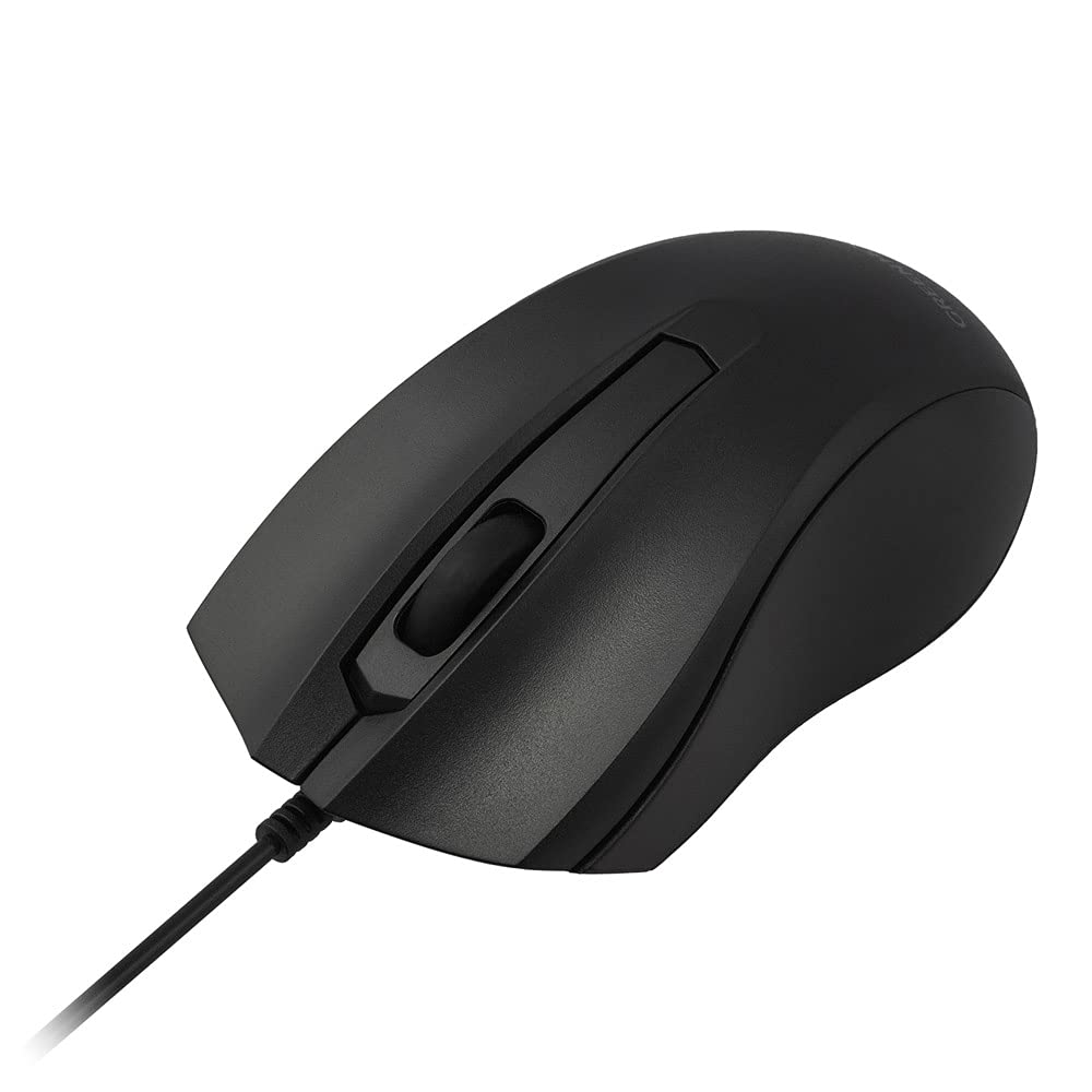Green House Wired Mouse with Silent Buttons for Quiet Black Clicks, (GH-MUDQOA-BK)