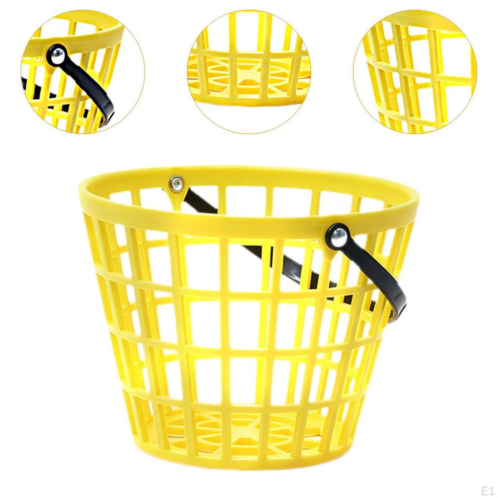 Golf Ball Basket Bucket Convenient Storage Golfball Container Holds 50 Balls for Backyard Court
