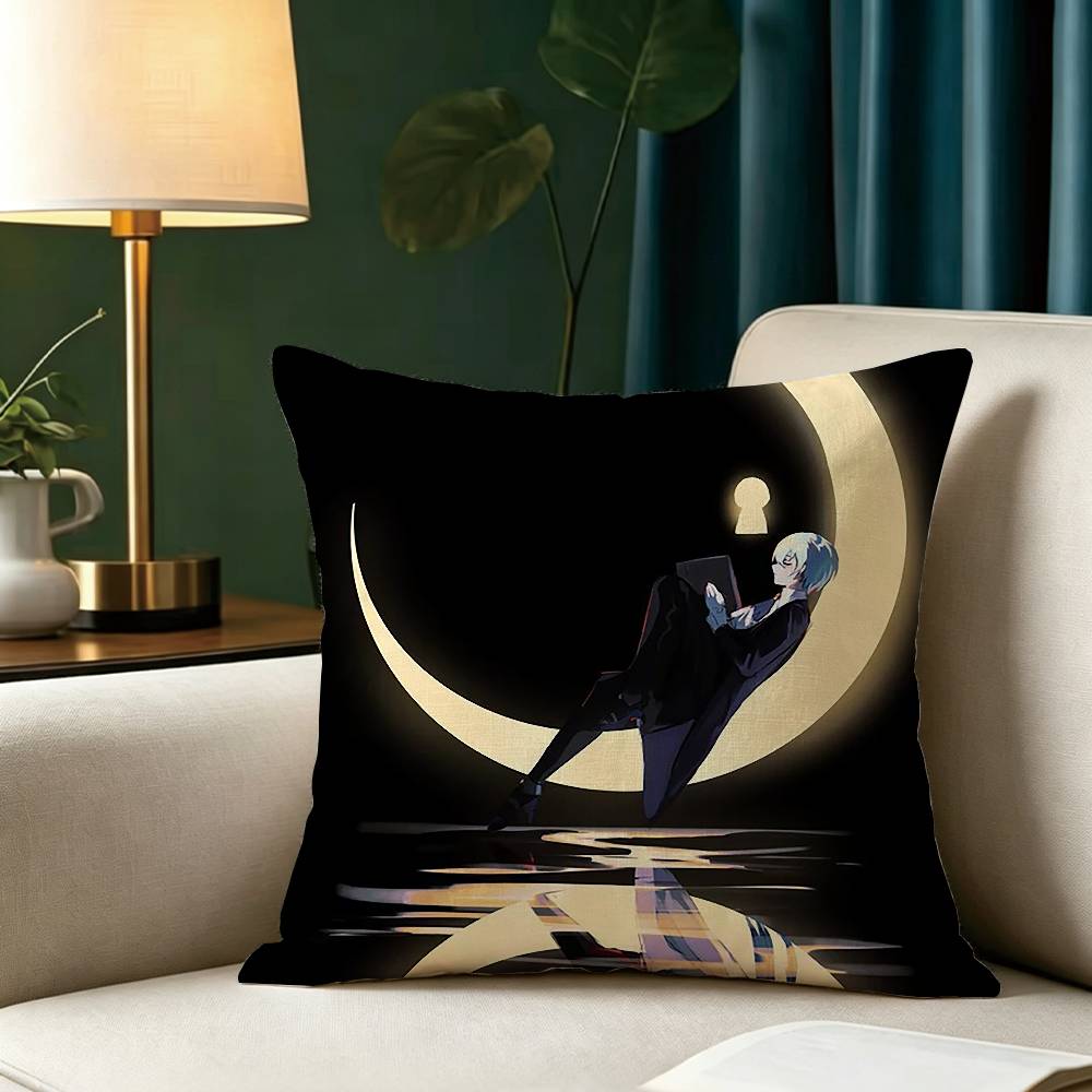L-Library Of Ruina A-Angela GIFT Pillow Case Square Double-Sided Sofa Cushion Cover Bedroom Bedside Pillow