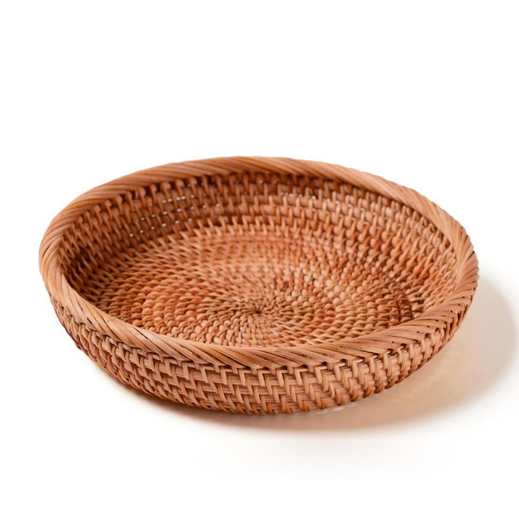Geflochtener Obstkorb, Snack-Organizer-Korb, Korb, Aufbewahrungskorb, geflochtenes Tablett