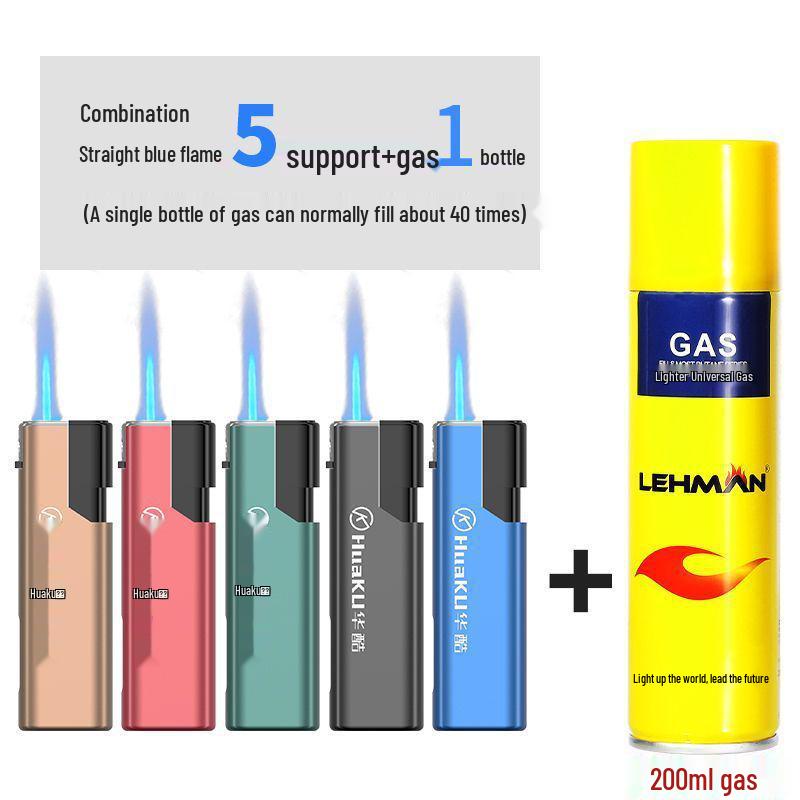 50 Durable Metal Windproof Lighters - Double Layer, Thickened, Inflatable, with Printed Lettering