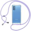 Coque - Samsung - M52 5G - Souple - Transparente - AntiChoc avec Chaîne Violet