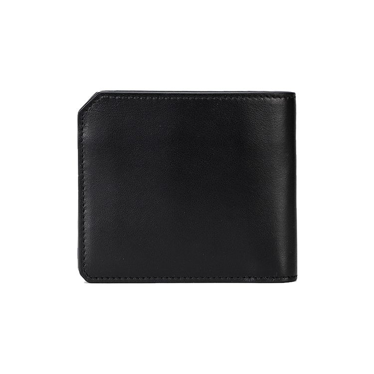 Montblanc Meisterstück Double Fold Leather Wallet Men Wallets Black 124089