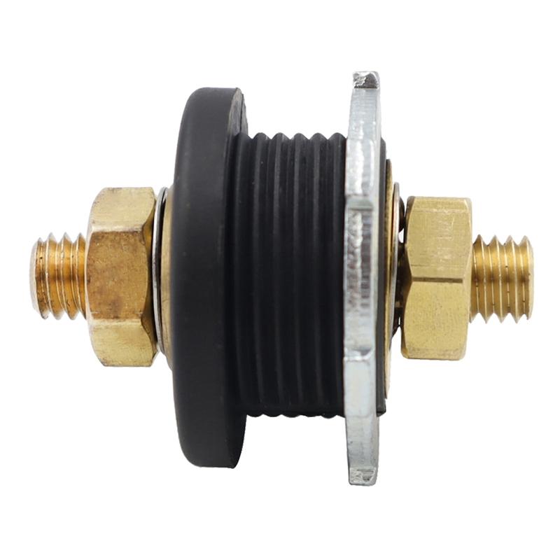 Truck Car Camping RV Truck Boat Feed Thru Panel Battery Terminal Connector 3/8 Inch Stud Bulkhead Brass Replacement Part