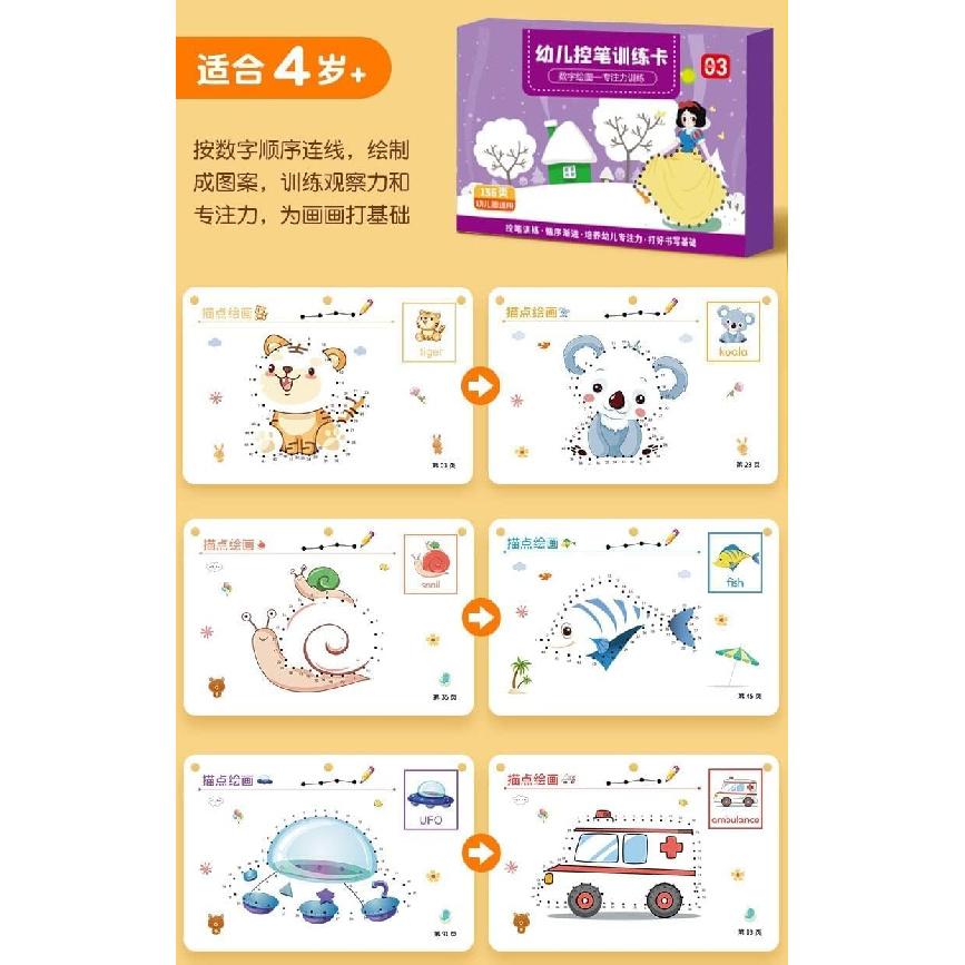 Magical Tracing Workbook Set - Reusable Pen and Eraser - Practice Tracing Books for Kids Tracing Workbook Sets,Early Educational Learning Book for