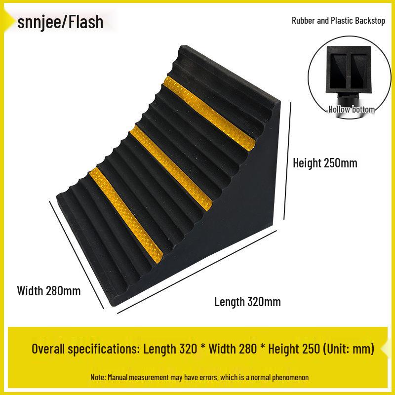 Large Portable Anti-Roll Wheel Chock for Trucks and Cars