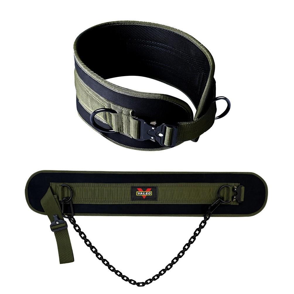 Weighted Fitness Belt with Lumbar Support for Pull-Ups, Squats, and Double Bar Exercises Featuring Iron Chain.