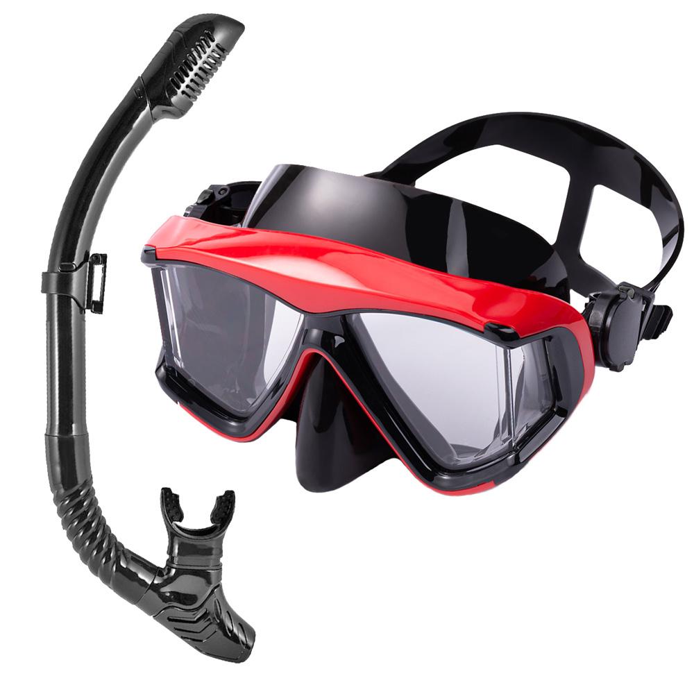 

Набор масок для подводного плавания. Очки для тренировки плавания с аквалангом. Противотуманные и противоутечочные. 3 окна. Панорамный широкий обзор HD. Сухой верх. Взрослые и молодежь. CHINA