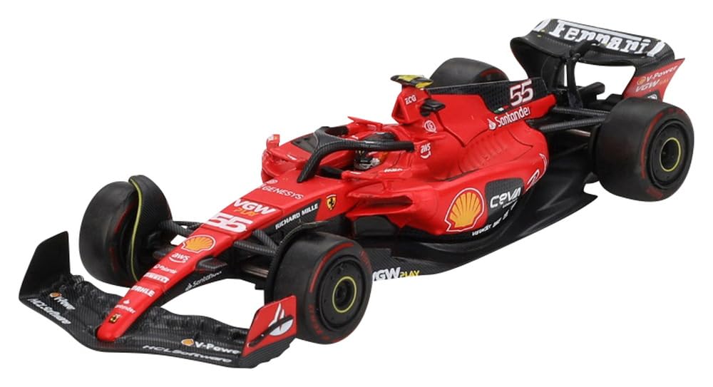 BBR Scale Ferrari SF23 2023 Bahrain Grand Prix Sainz Finished Model BBRFER64015 1/64 #55 C.
