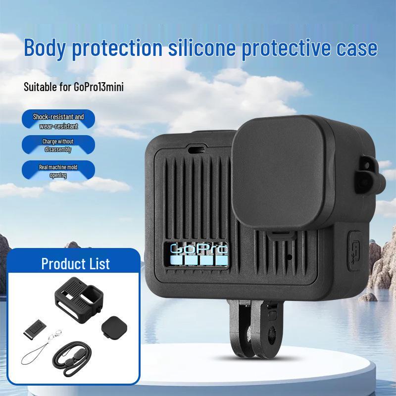 GoPro Hero Protective Silicone Case with Lens Cap and Battery Cover