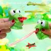 Creative Fidget Decompression Pinch Toy Frog Dinosaur Sticking Tongue Out Children Fun Squeeze Interactive Toys