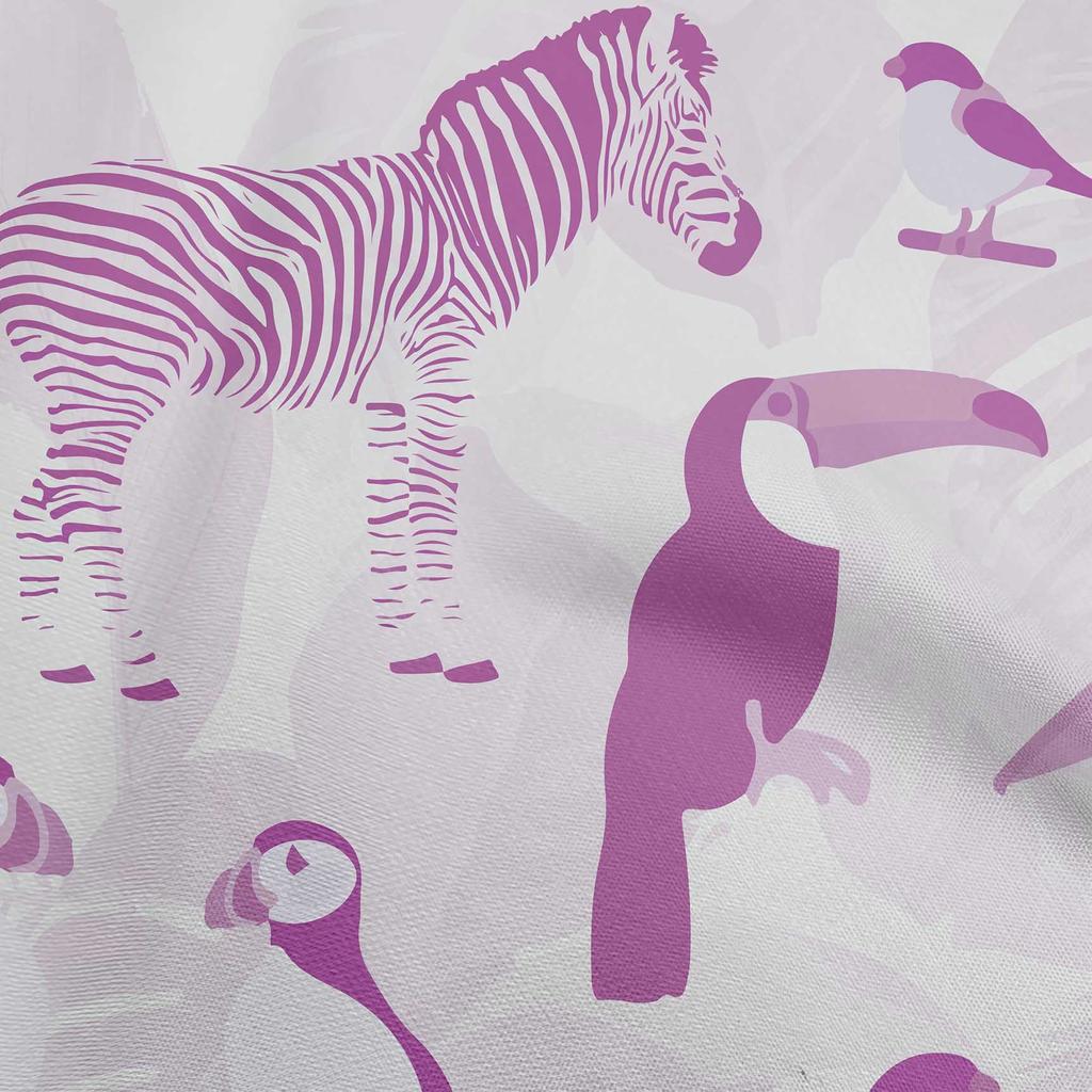 oneOone Cotton Flex Dusty Teal Green Fabric Tropical Aminal With Leaves Craft Projects Decor Fabric Printed By The Yard 40 Inch