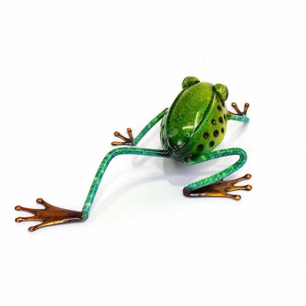 Frog Figurine Glossy Sculpture Freestanding for Patio, Tabletop, Collectors
