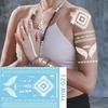 Spitzenblumen Weiße Tattoo-Aufkleber Wasserdichte Körperkunst-Tattoos Schmetterlings-Tattoo-Aufkleber Festival